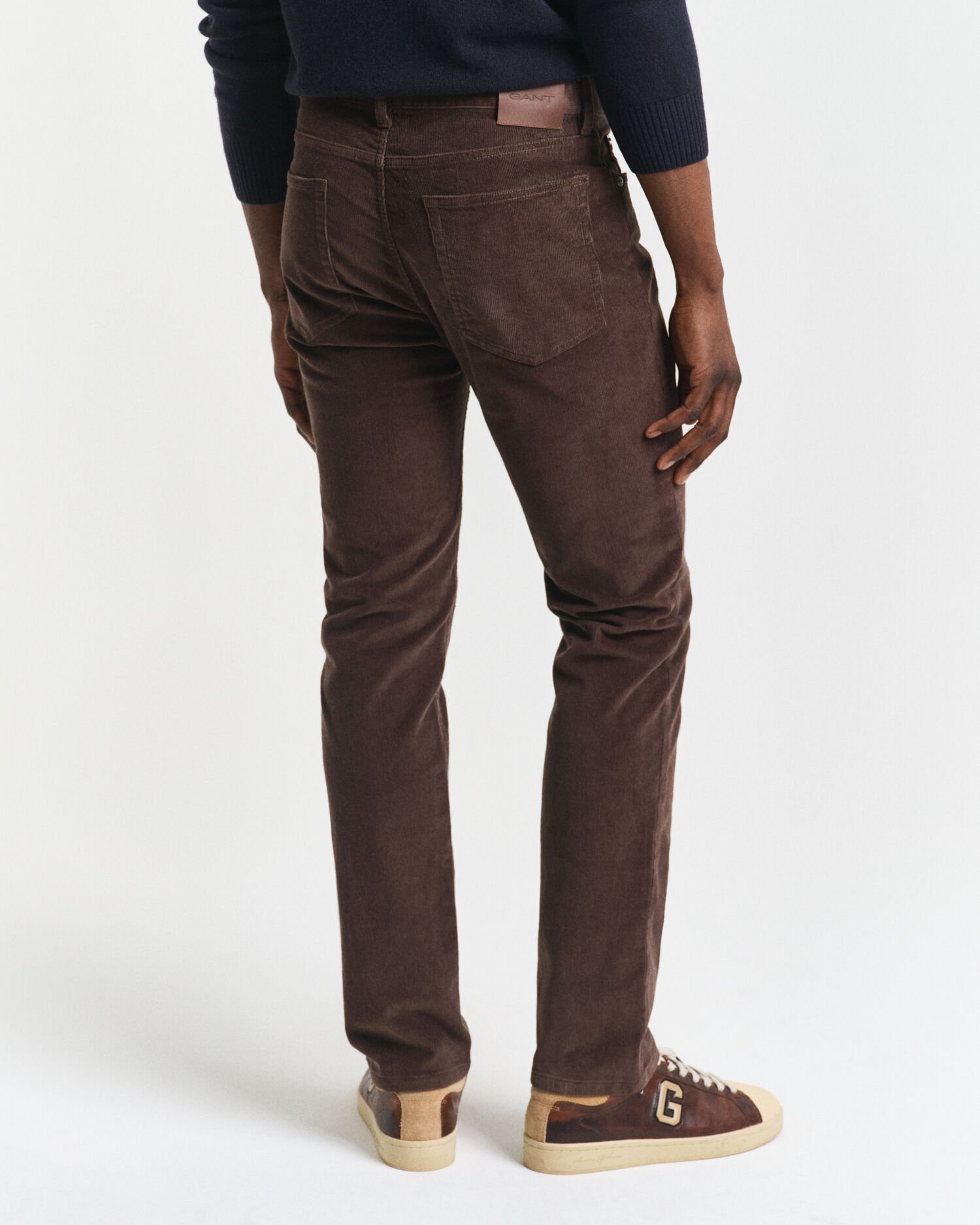 Regular fit jeans af jernbanefløjl