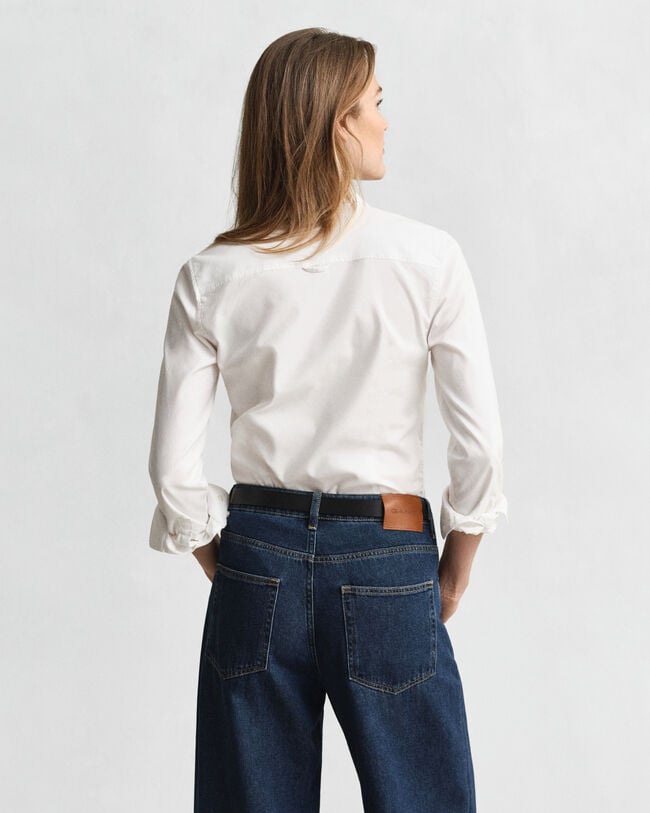 Slim fit Oxford skjorte med stræk