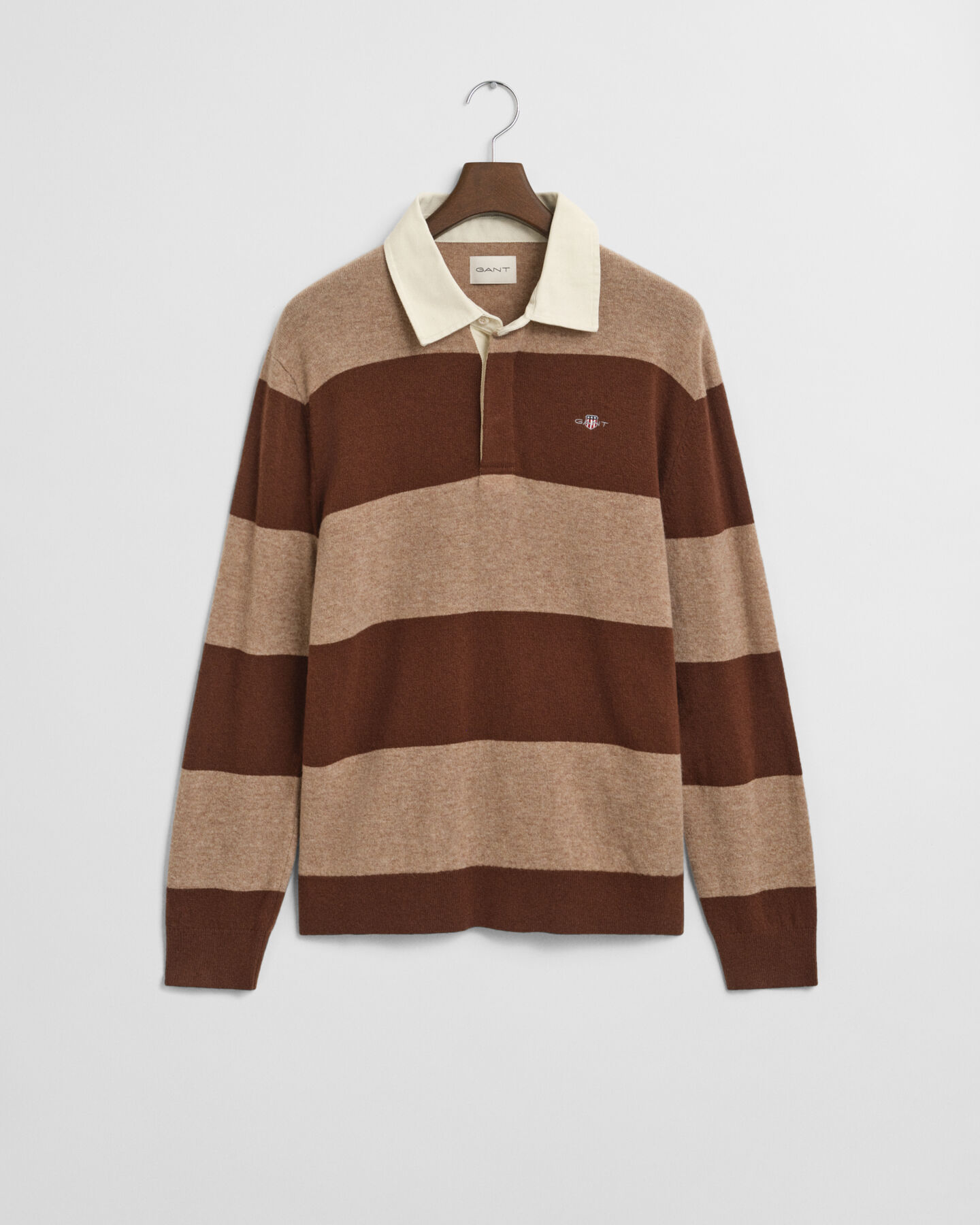 Stribet Rugger sweater af ekstra fin lammeuld