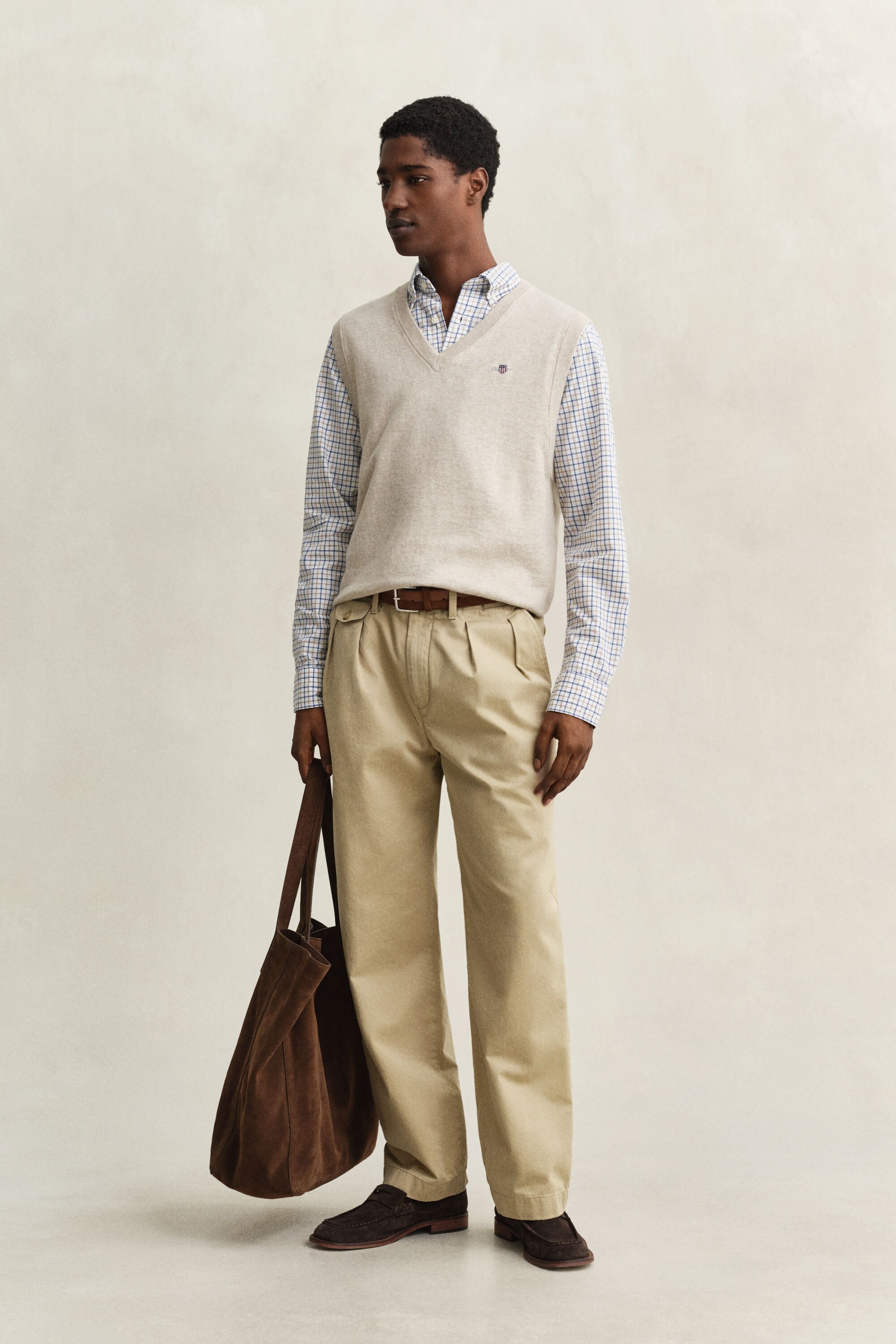 Klassisk vest af bomuld