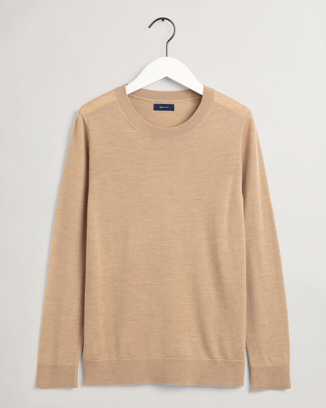 Vaskbar crewneck sweater i merinould