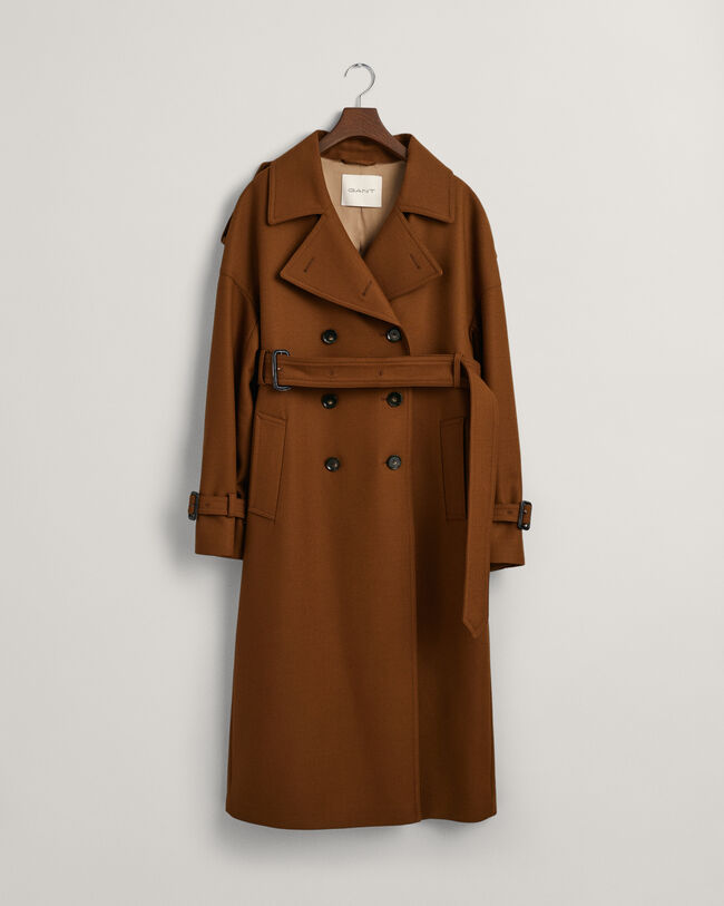 Trenchcoat i uldblanding