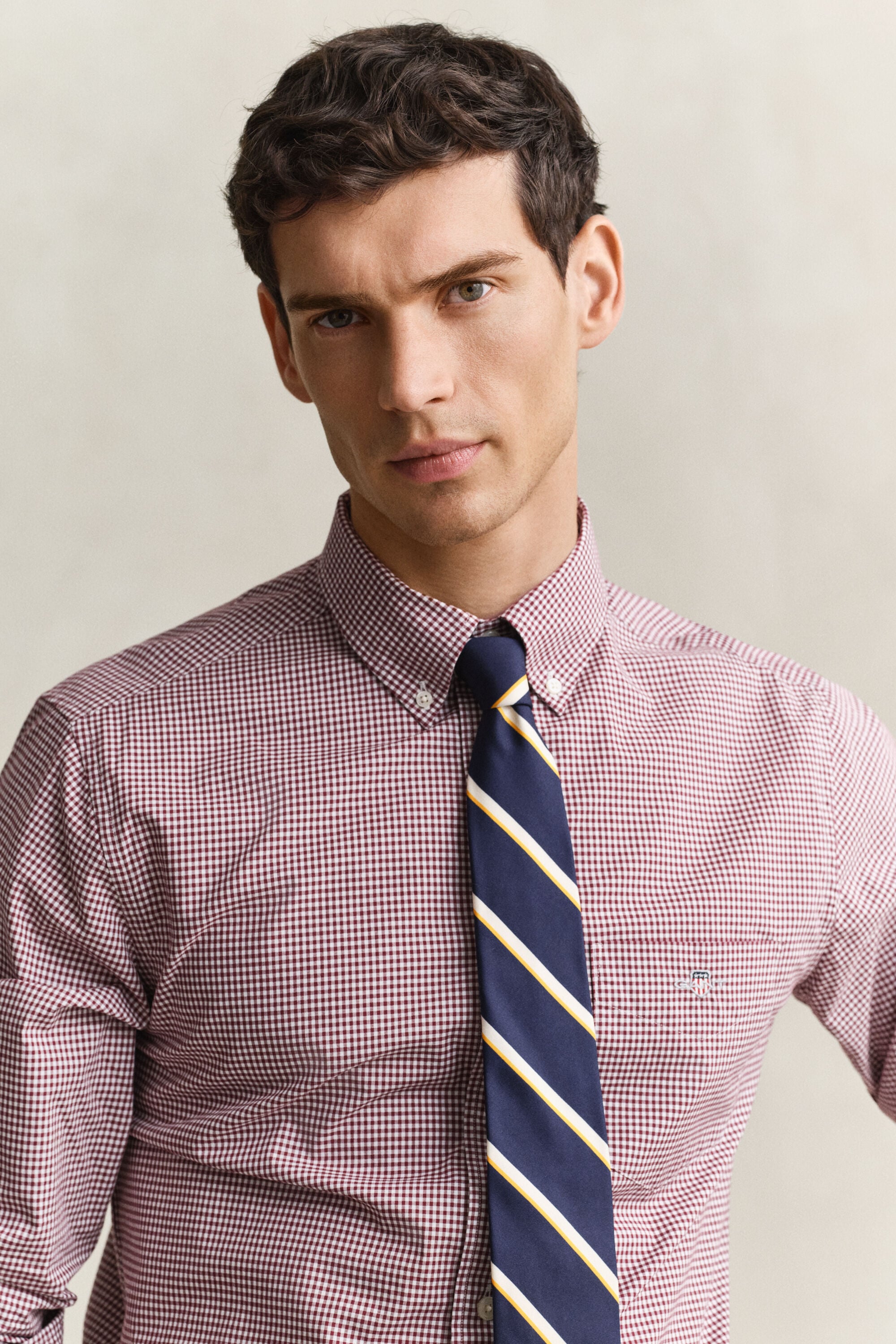 Gingham klassisk poplin-skjorte