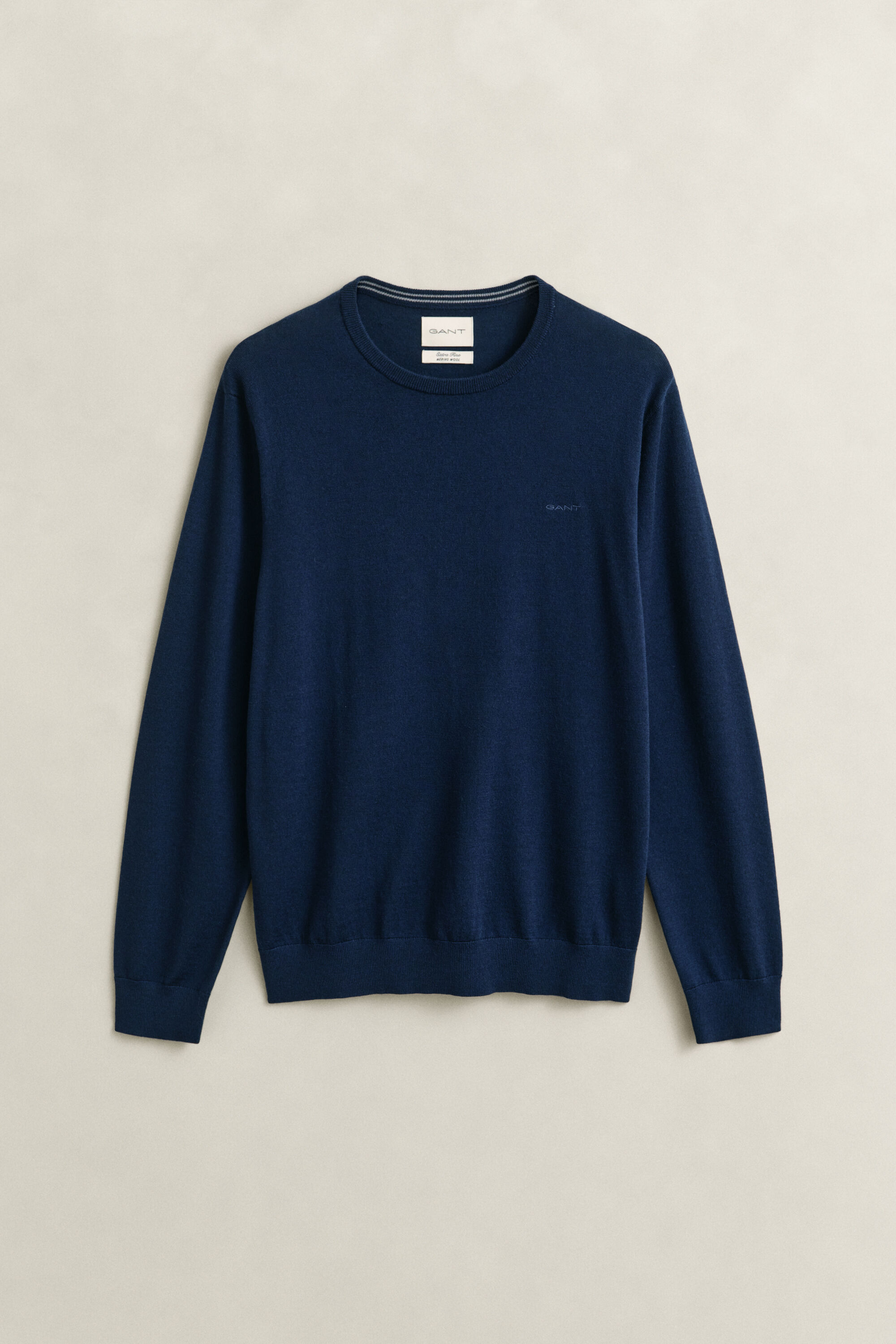 Crewneck sweater af ekstra fin merinould