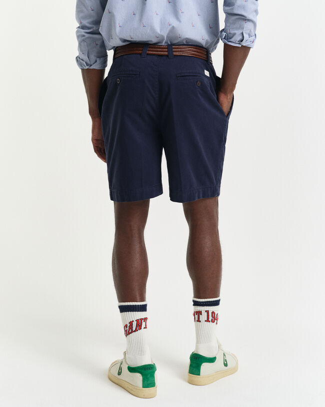 Relaxed fit chinoshorts af bomuldstwill