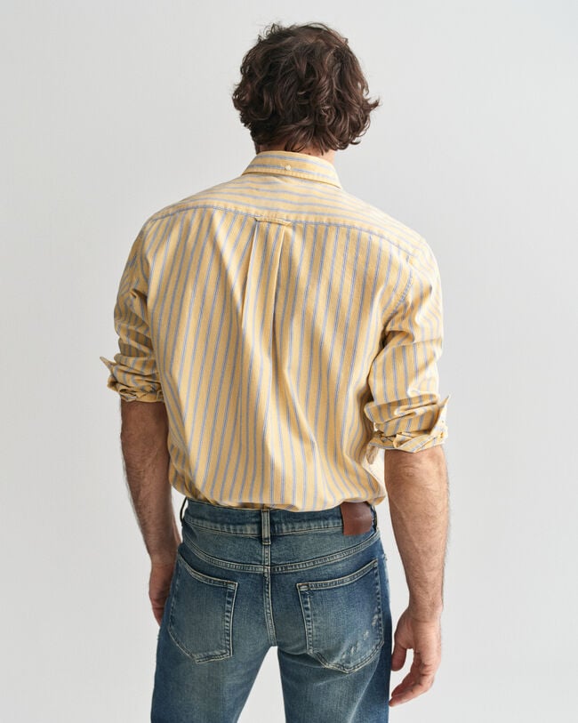 Regular fit stribet Archive Oxford-skjorte