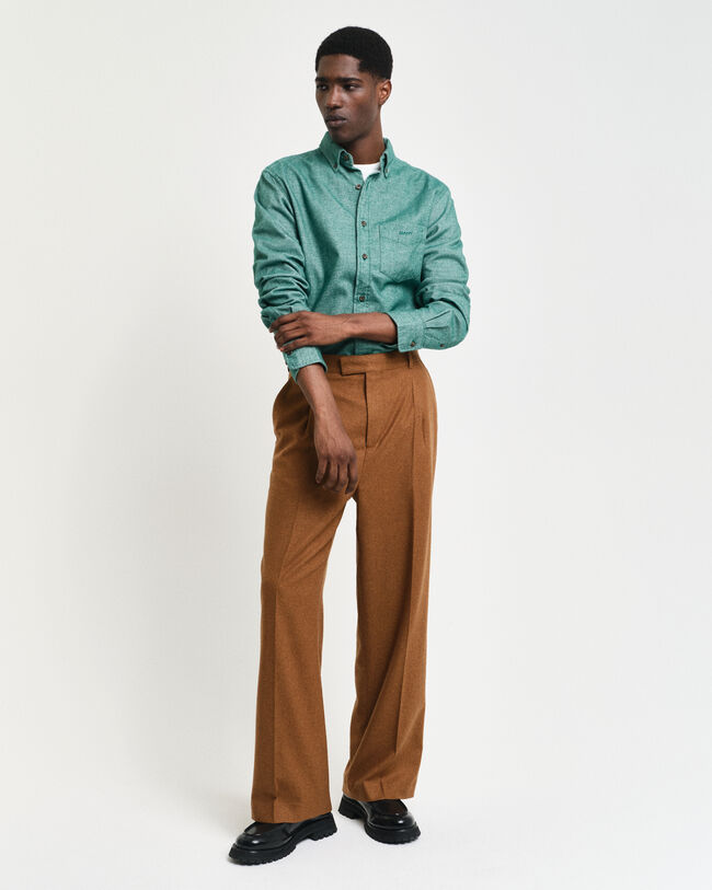 Regular fit sildebensm&oslash;nstret flannelskjorte