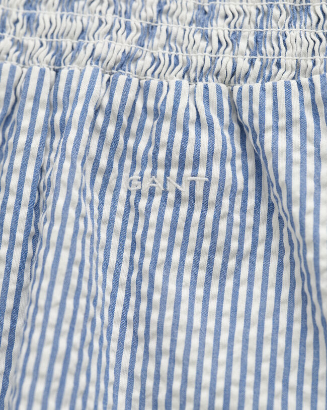 Girls stribet seersucker kjole