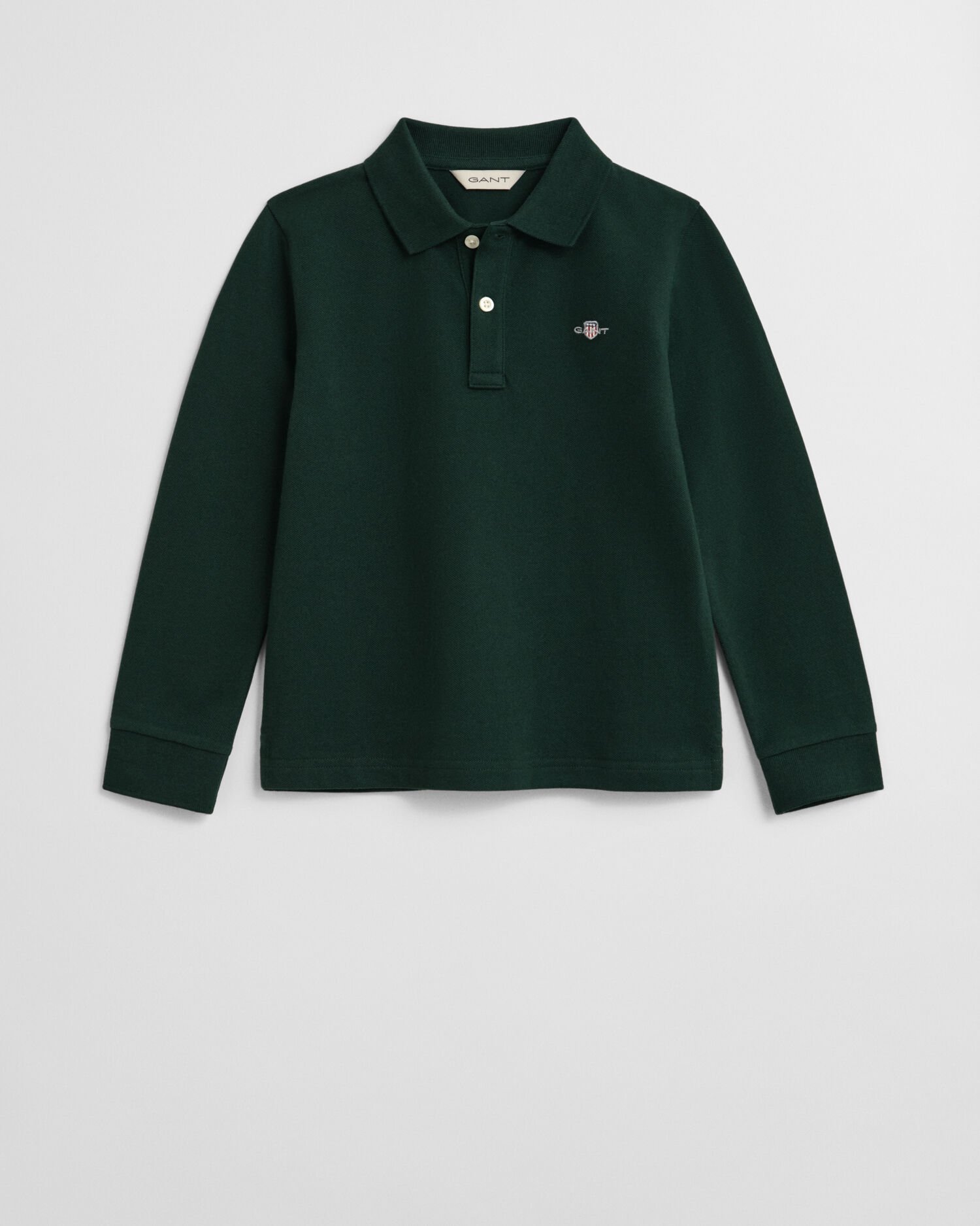 Kids Shield langærmet piqué poloskjorte