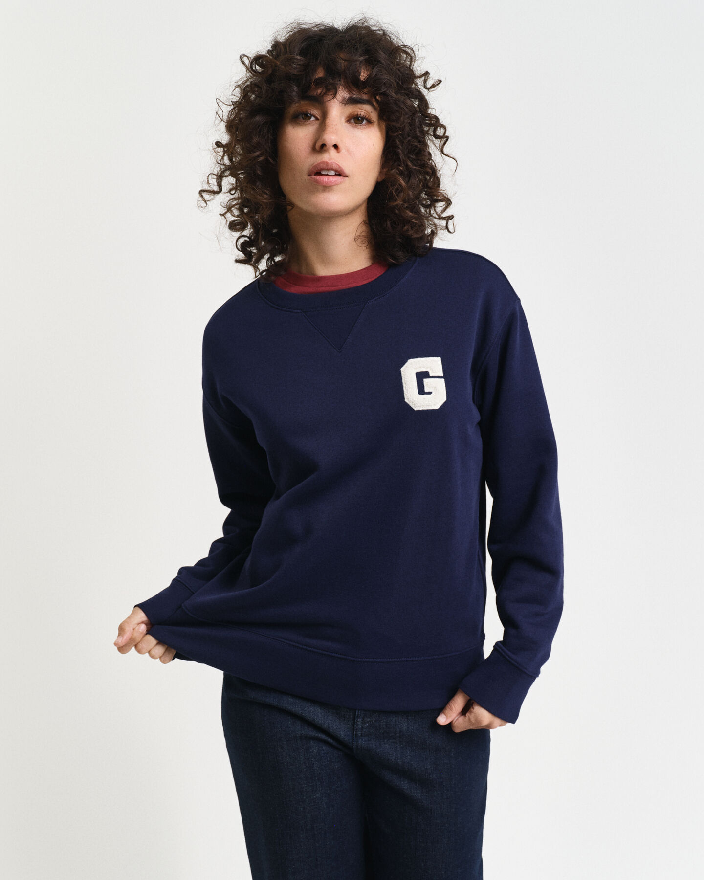 Sweatshirt med crewneck og G-mærke