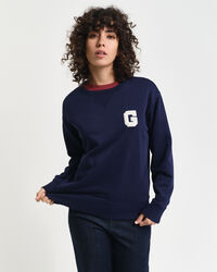 Sweatshirt med crewneck og G-mærke
