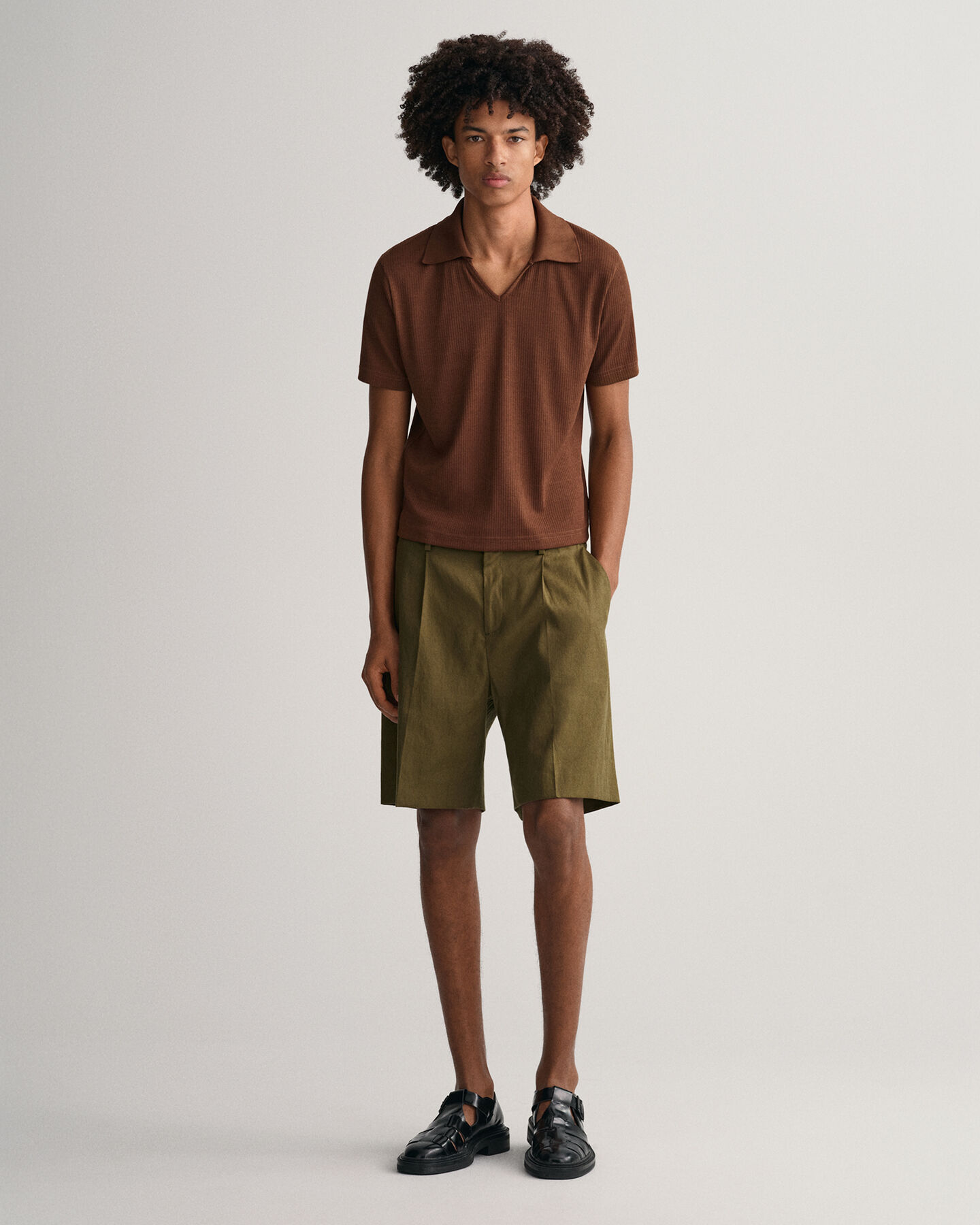 Piqu&eacute; poloskjorte inspireret af 70'erne