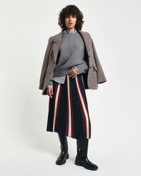 Plisseret stribet nederdel