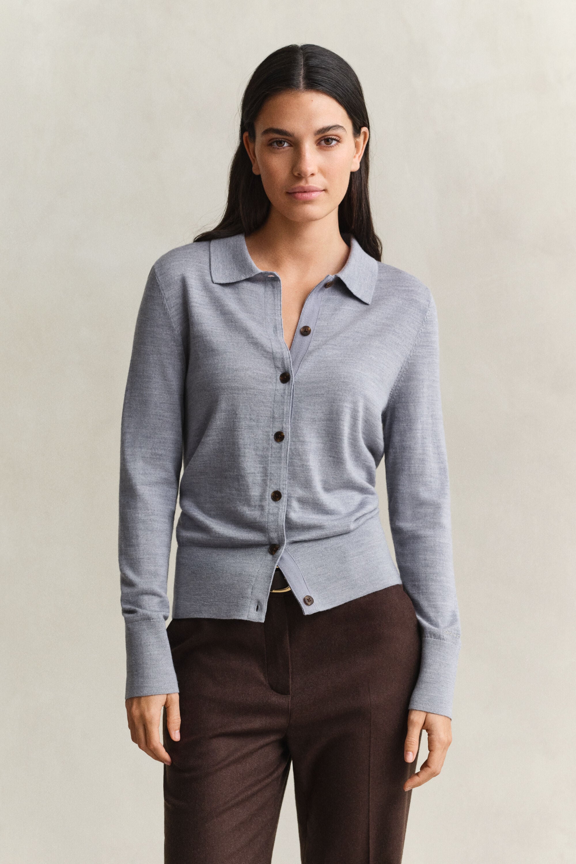 Cardigan af ekstra fin merinould