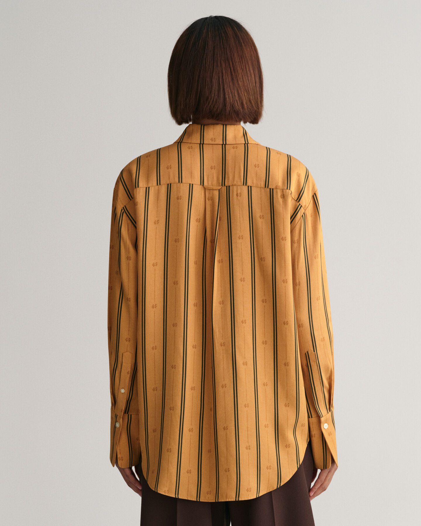 Relaxed fit Monogram stribet skjorte