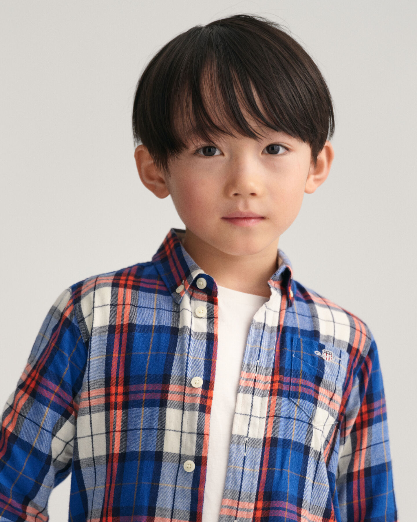 Kids Regular fit ternet flannelskjorte