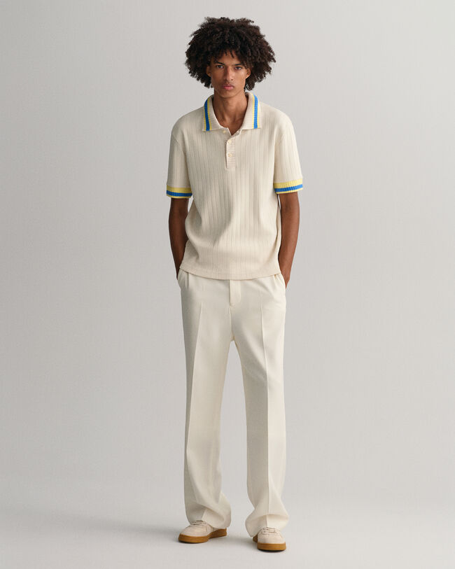 Drop-needle piqué poloskjorte