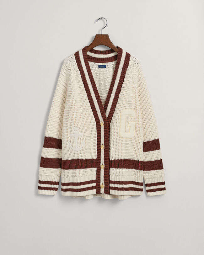 Oversized GANT Varsity cardigan