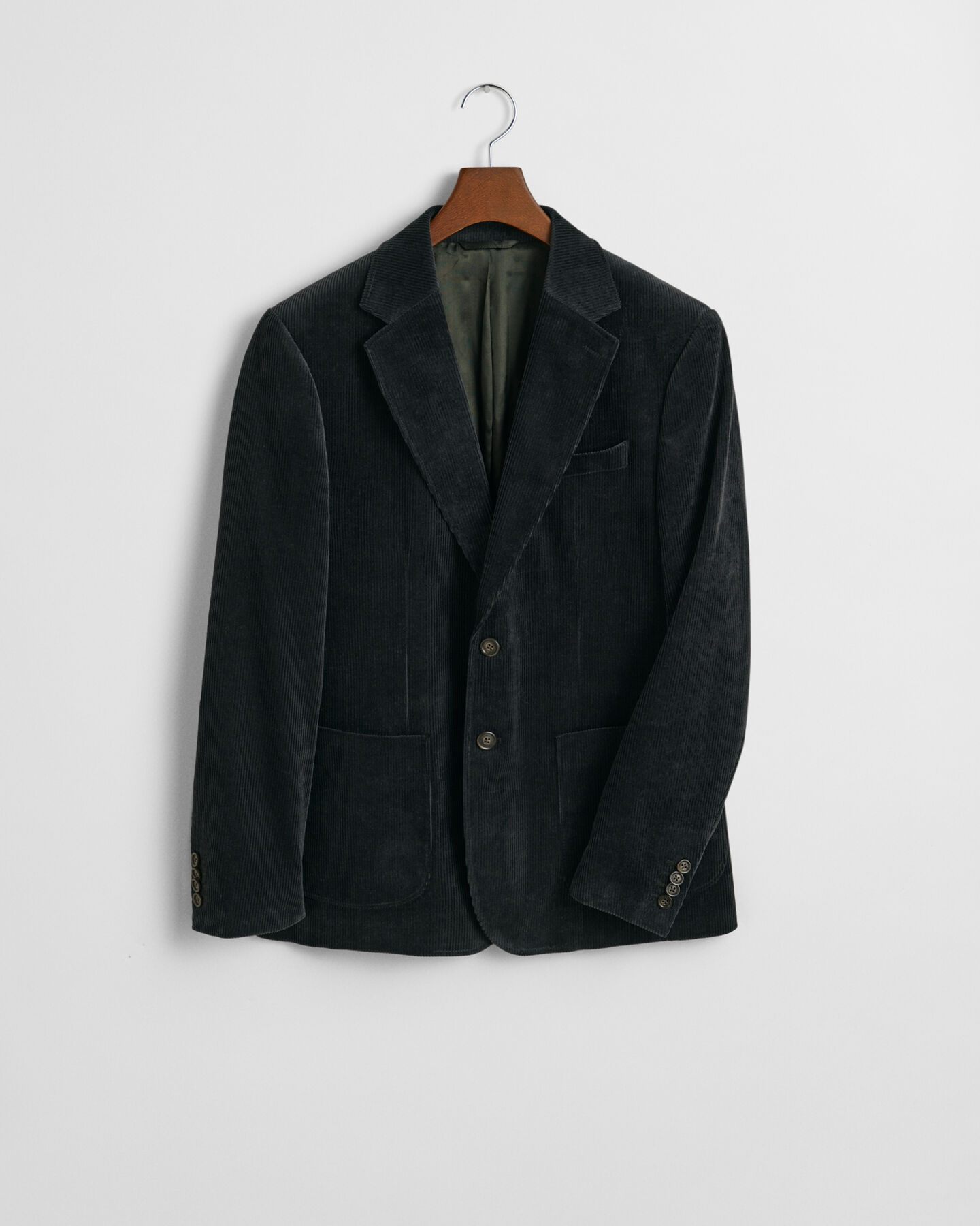 Slim fit jakkes&aelig;t-jakke af jernbanefl&oslash;jl