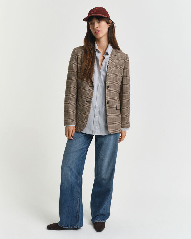 Relaxed Fit klassisk poplin-skjorte med grafik