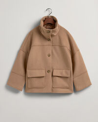 Kort jakke af uldblanding