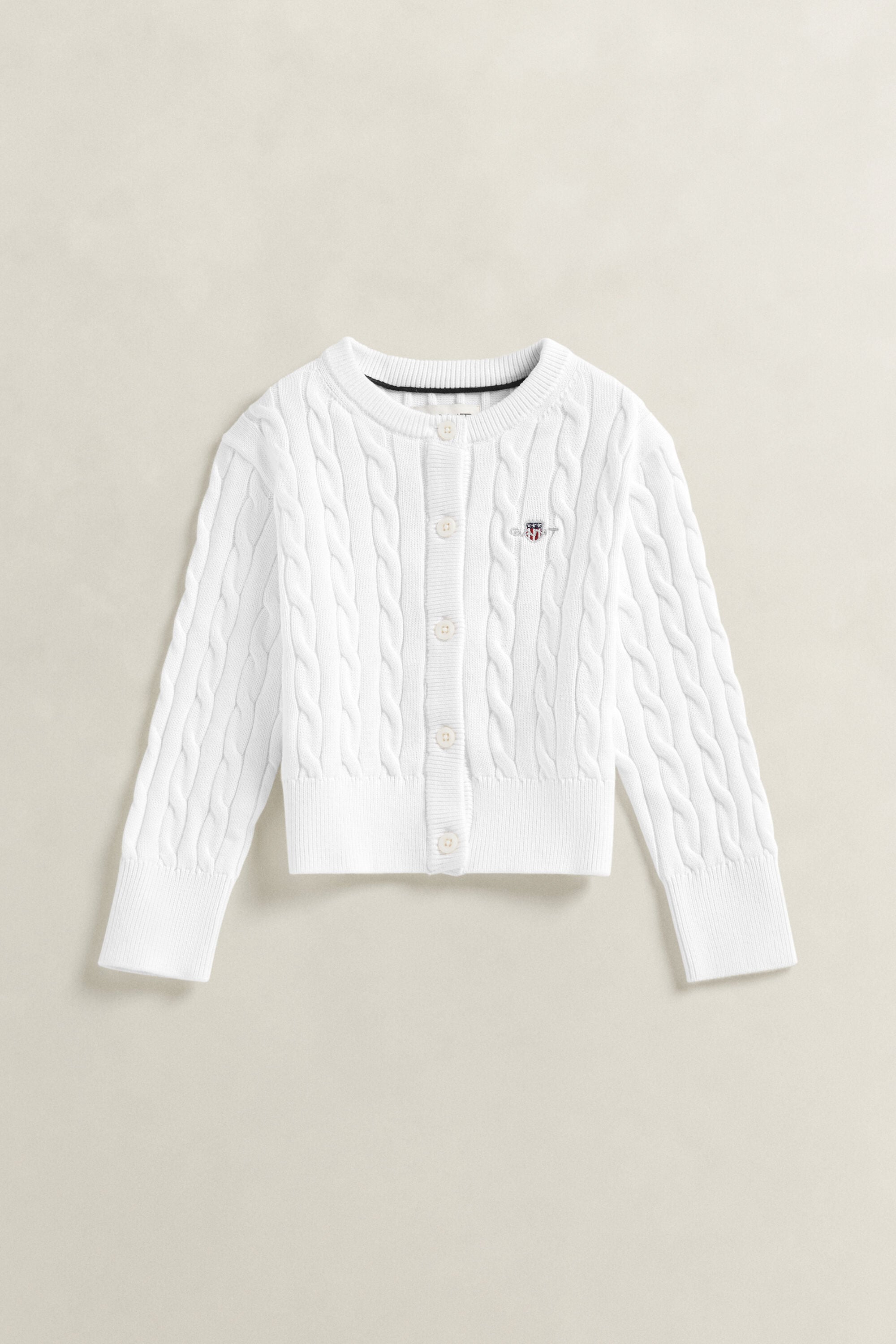 Girls Shield cardigan med kabelstrik