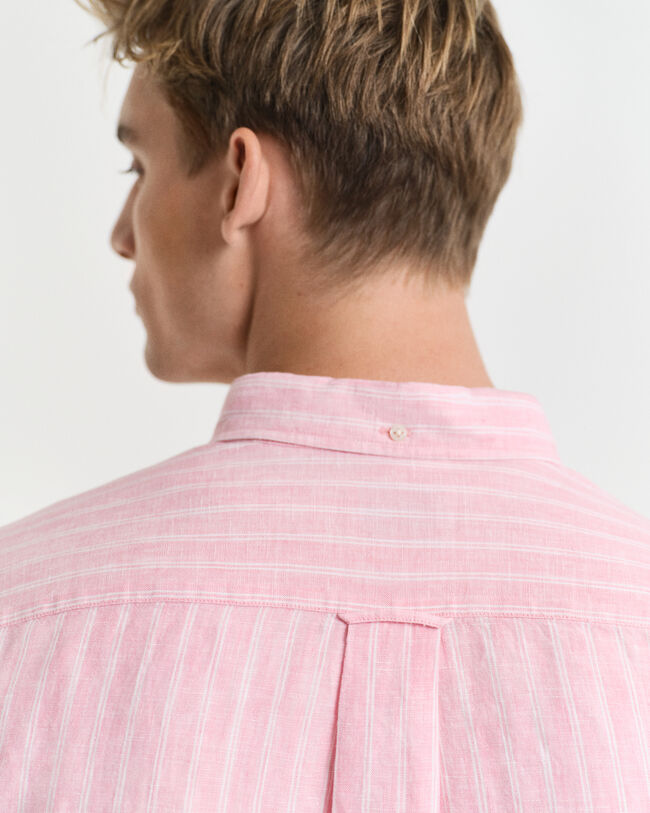 Regular fit stribet skjorte af h&oslash;r