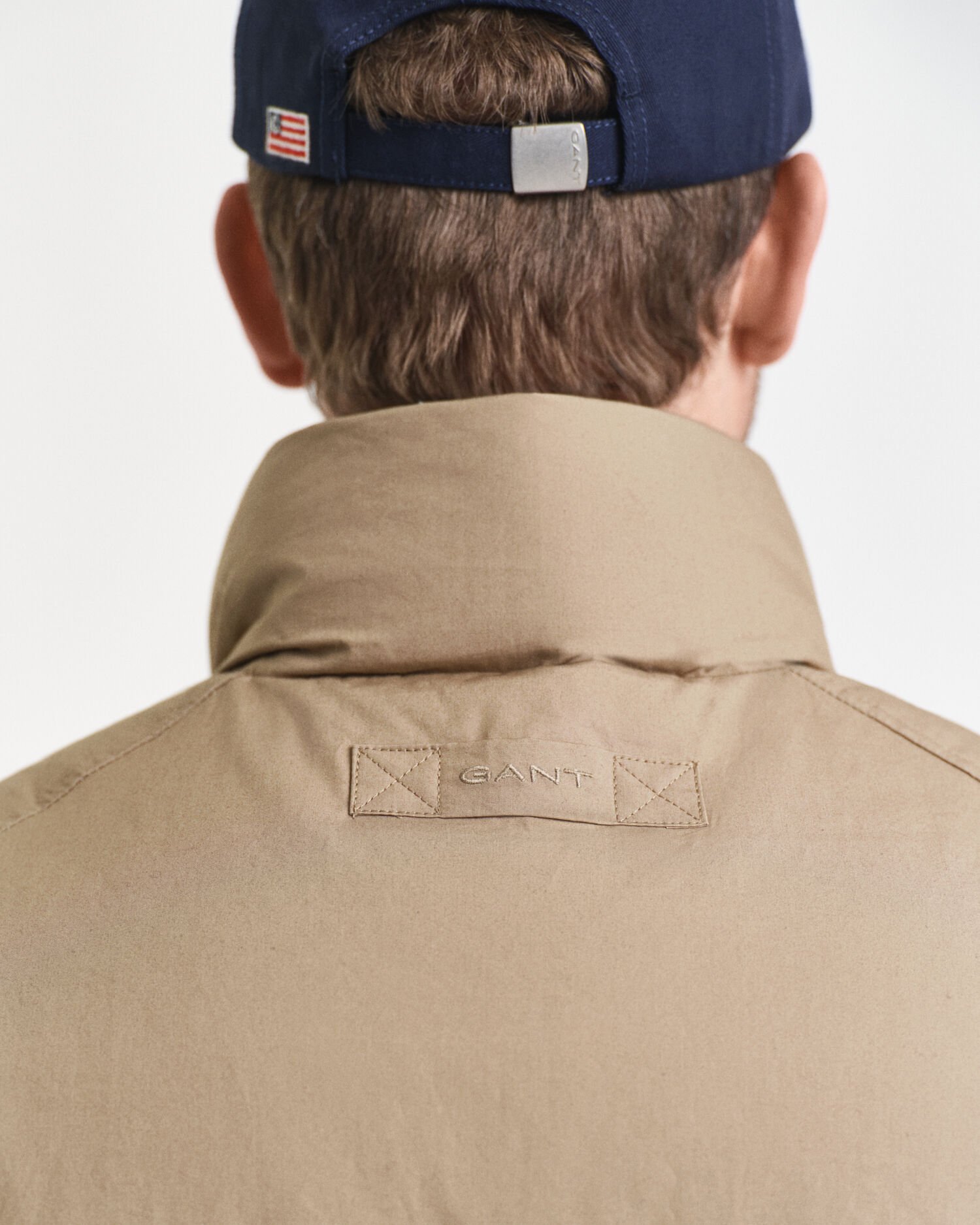 Puffervest med mellemlag af dun