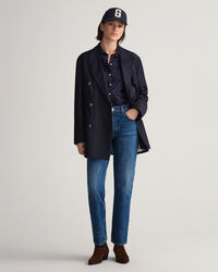 Regular fit t&aelig;tv&aelig;vet skjorte