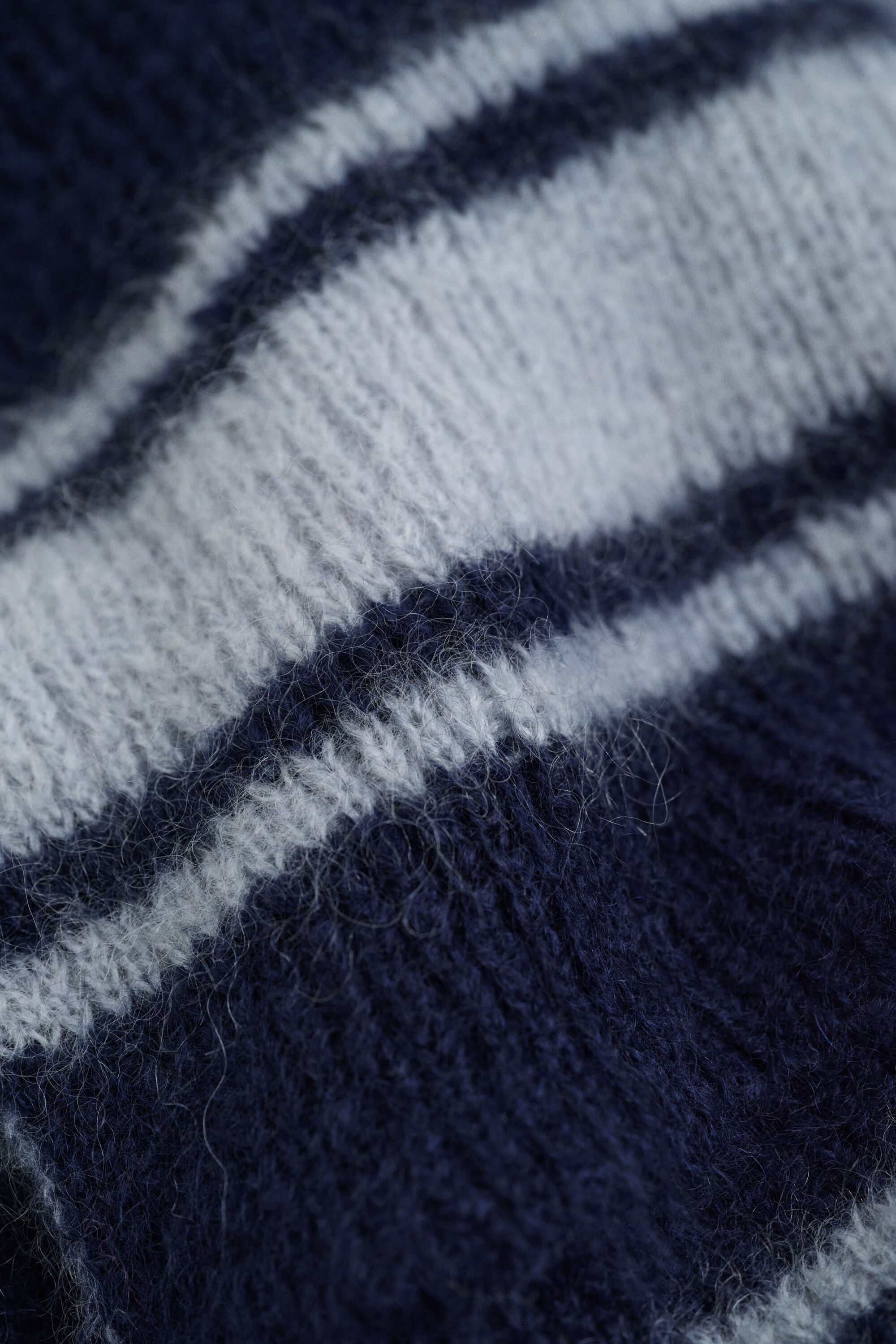 Stribet mohair halstørklæde