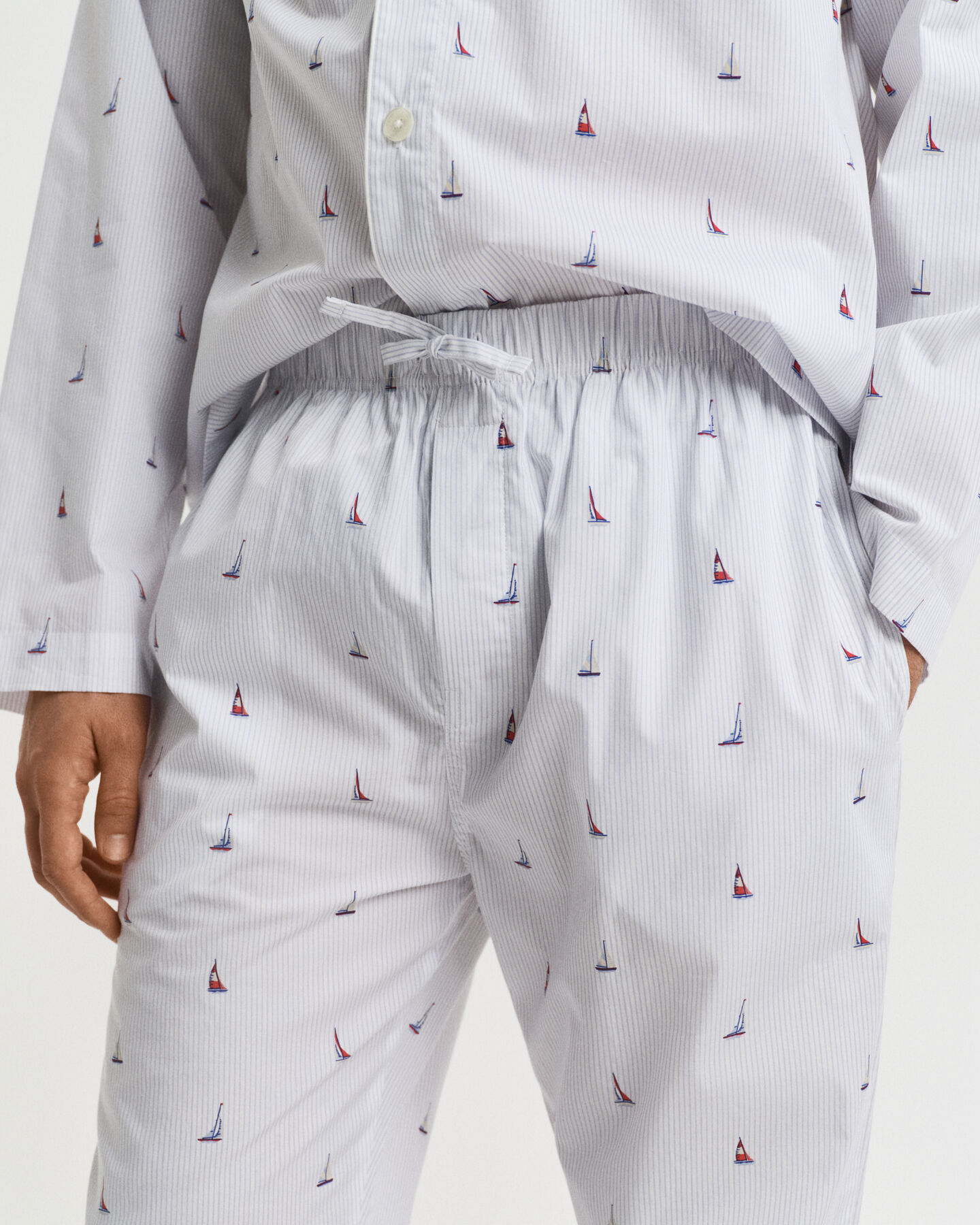 Pyjamassæt med bådtryk