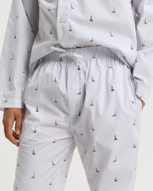 Pyjamassæt med bådtryk